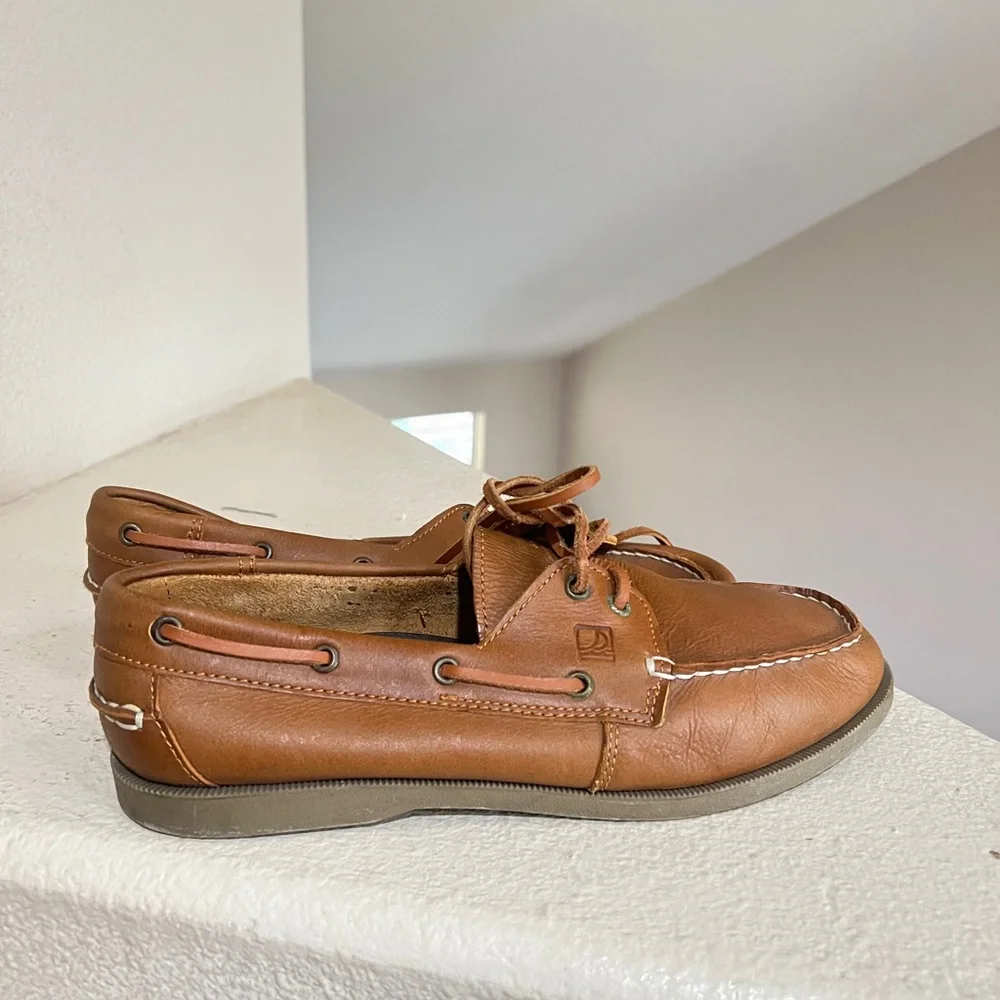 Sperry Top-Sider 2 Eye Sahara Brown Boat Shoe Driving Loafers Casual Men Sz 11‎
